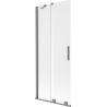 Mexen Velar klizni paravan za kadu s 2 krila, klizni, 80 x 150 cm, matirano staklo, pištoljski metal - 896-080-000-31-95