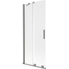 Mexen Velar parawan nawannowy 2-skrzydłowy rozsuwany 80 x 150 cm, szron, gun metal - 896-080-000-31-95
