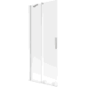 Mexen Velar parawan nawannowy 2-skrzydłowy rozsuwany 85 x 150 cm, szron, biały - 896-085-000-31-20