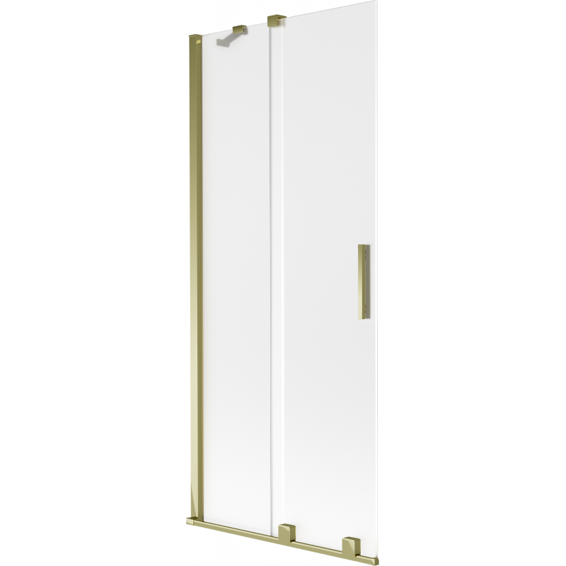 Mexen Velar 2-panel sliding bath screen 85 x 150 cm, frosted, gold - 896-085-000-31-50