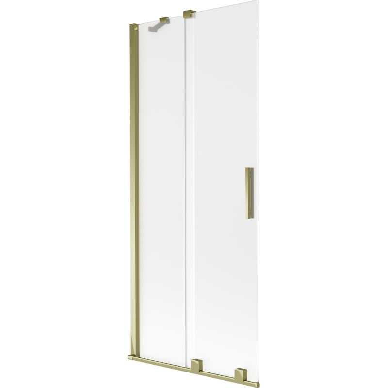 Mexen Velar klizni paravan za kadu s dva krila 85 x 150 cm, mat, zlatni - 896-085-000-31-50