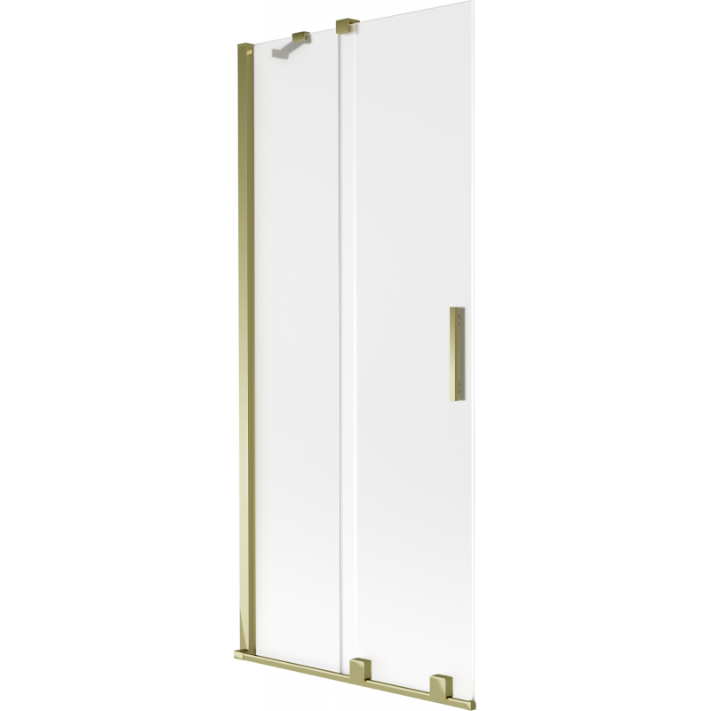 Mexen Velar tweevoudig verschuifbaar douchewand 85 x 150 cm, matglas, goud - 896-085-000-31-50