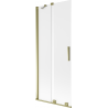 Mexen Velar klizni paravan za kadu s dva krila 85 x 150 cm, mat, zlatni - 896-085-000-31-50