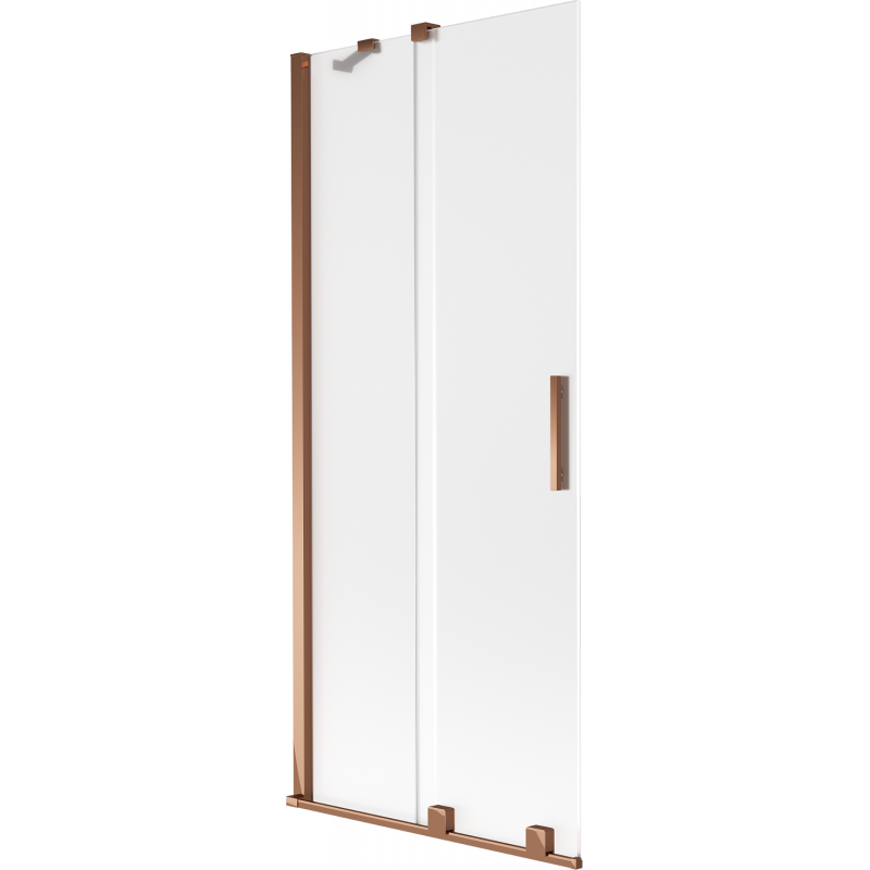 Mexen Velar 2-panel sliding shower screen 85 x 150 cm, frosted, pink gold - 896-085-000-31-60