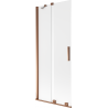 Mexen Velar Badewannenfaltwand 2-flügelig verschiebbar 85 x 150 cm, satiniert, Roségold - 896-085-000-31-60