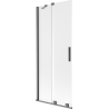 Mexen Velar Duschabtrennung 2-flügelig schiebbar 85 x 150 cm, Frost, gebürstet Gun Grey - 896-085-000-31-66