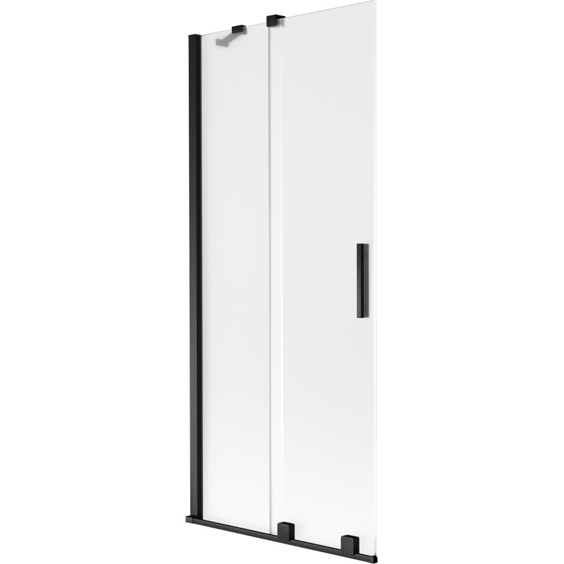 Mexen Velar vannitoaparavan, 2-leheline lükanduks 85 x 150 cm, matt, must - 896-085-000-31-70