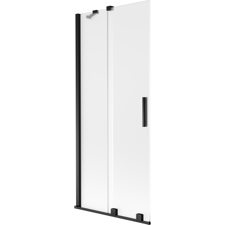 Mexen Velar 2-panel sliding bath screen 85 x 150 cm, frosted, black - 896-085-000-31-70