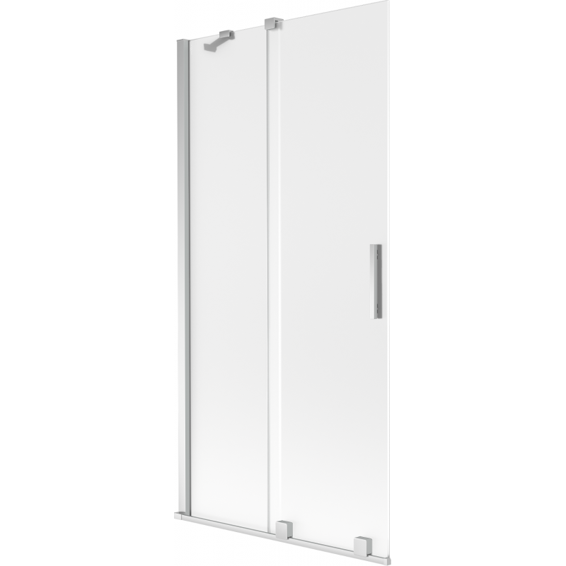 Mexen Velar Badewannenfaltwand 2-flügelig schiebbar 90 x 150 cm, matt, Chrom - 896-090-000-31-01