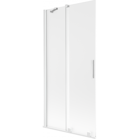 Mexen Velar Badewannenfaltwand 2-flügelig, einfahrbar 90 x 150 cm, matt, weiß - 896-090-000-31-20