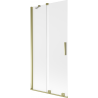 Mexen Velar Duschwand 2-flügelig verschiebbar 90 x 150 cm, Eisglas, Gold - 896-090-000-31-50