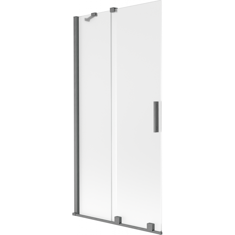 Mexen Velar parete doccia pieghevole a 2 ante 90 x 150 cm, satinato, grigio canna di fucile spazzolato - 896-090-000-31-66
