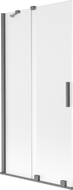 Mexen Velar vannitoa 2-ukseline libisev paravan 90 x 150 cm, härmatis, harjatud gun gray - 896-090-000-31-66