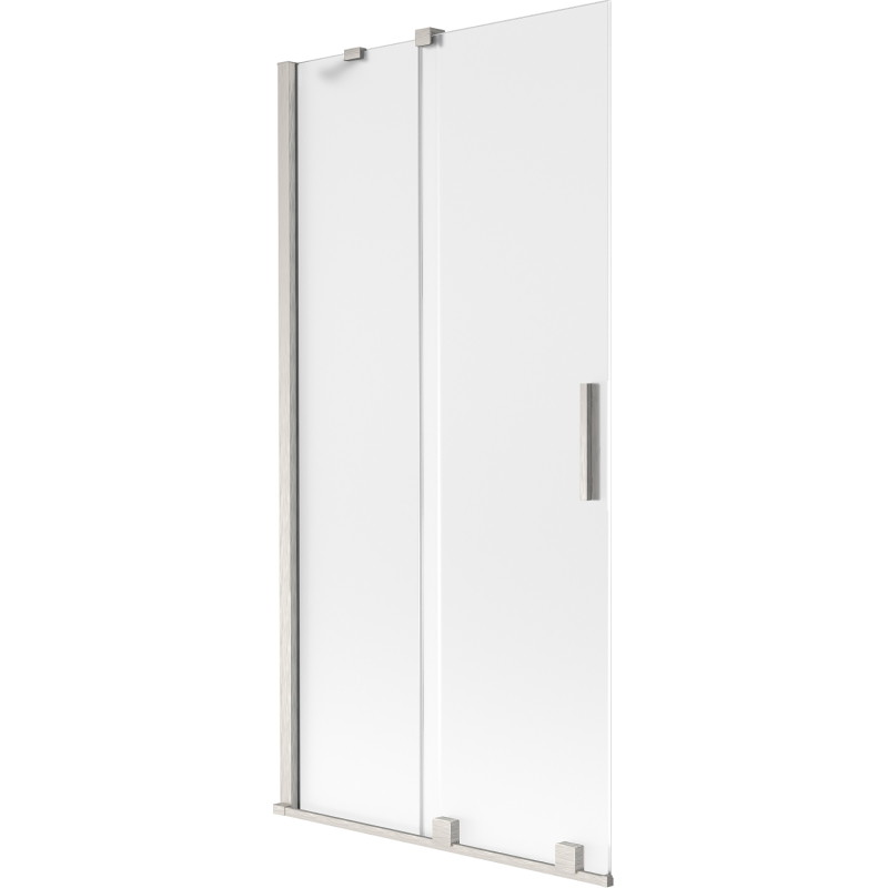 Mexen Velar kahe tiivaga lükandvanniparavann 90 x 150 cm, jäätunud, harjatud nikkel - 896-090-000-31-97