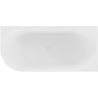 Mexen Gia freistehende Eckbadewanne gefurcht rechts 170 x 80 cm, weiß matt, weißer Überlauf - 52701708001P-20