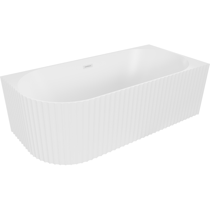 Mexen Gia banheira independente de canto almofadada direita 170 x 80 cm, branco mate, transbordo branco - 52701708001P-20