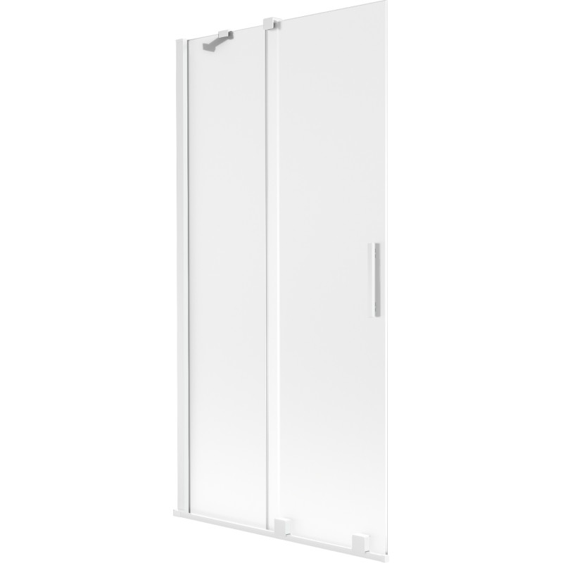 Mexen Velar vannitoa 2-leheline lükandparavann 95 x 150 cm, härmatis, valge - 896-095-000-31-20