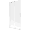 Mexen Velar parawan nawannowy 2-skrzydłowy rozsuwany 95 x 150 cm, szron, biały - 896-095-000-31-20