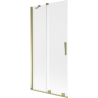 Mexen Velar badwand tweevleugelige schuifdeur 95 x 150 cm, rijp, goudkleurig - 896-095-000-31-50
