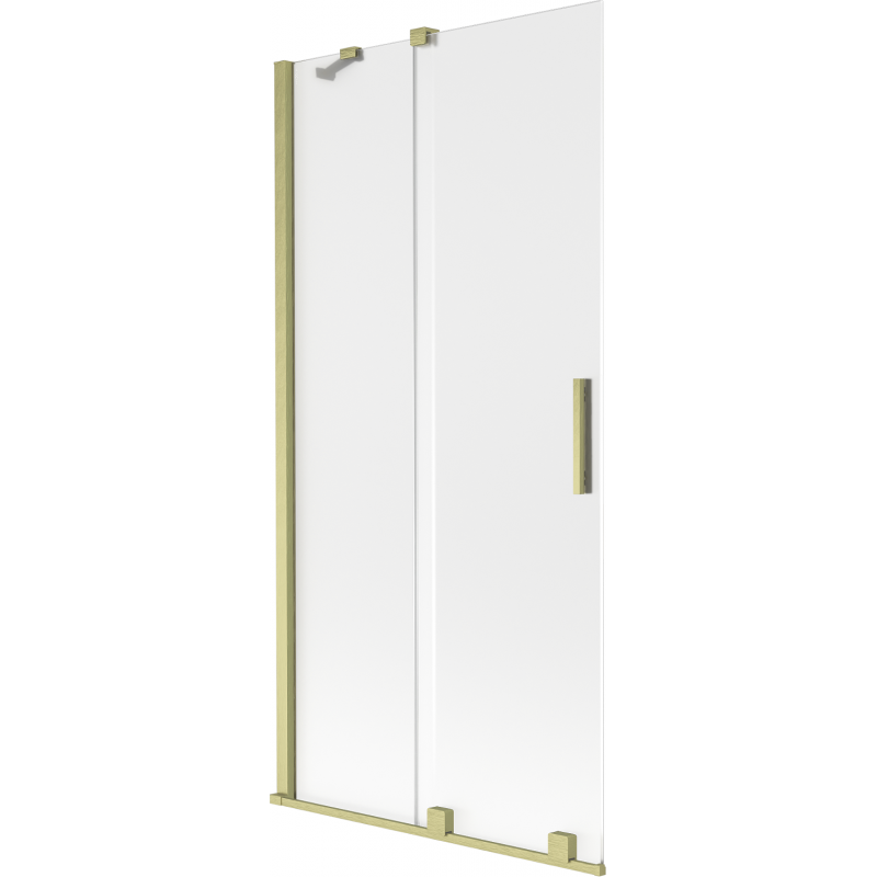 Mexen Velar 2-osainen liukuva suihkuseinä 95 x 150 cm, huurrettu, harjattu kulta - 896-095-000-31-55