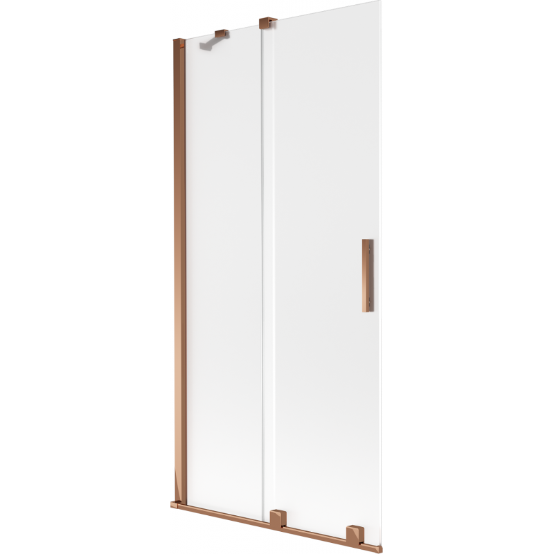 Mexen Velar Duschabtrennung 2-flügelig verschiebbar 95 x 150 cm, satiniert, Roségold - 896-095-000-31-60