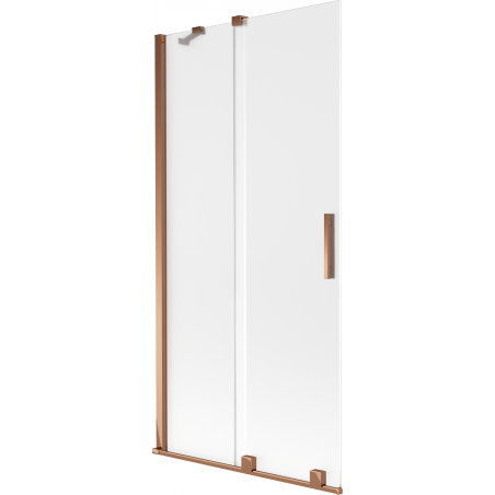 Mexen Velar 2-wing sliding bath screen 95 x 150 cm, frosted, rose gold - 896-095-000-31-60