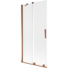 Mexen Velar Duschabtrennung 2-flügelig verschiebbar 95 x 150 cm, satiniert, Roségold - 896-095-000-31-60