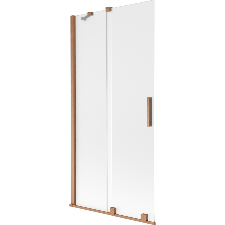 Mexen Velar Duschwand, 2-flügelig, verschiebbar 95 x 150 cm, mattiert, gebürstetes Kupfer - 896-095-000-31-65