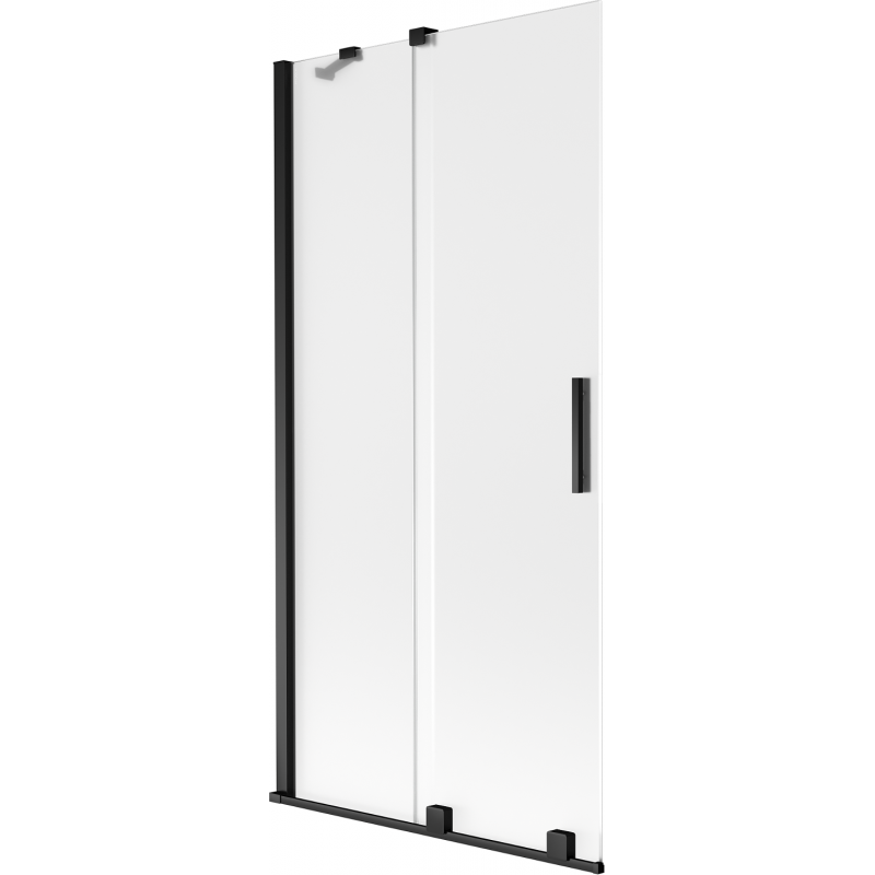 Mexen Velar Duschwandschirm 2-flügelig, verschiebbar 95 x 150 cm, matt, schwarz - 896-095-000-31-70