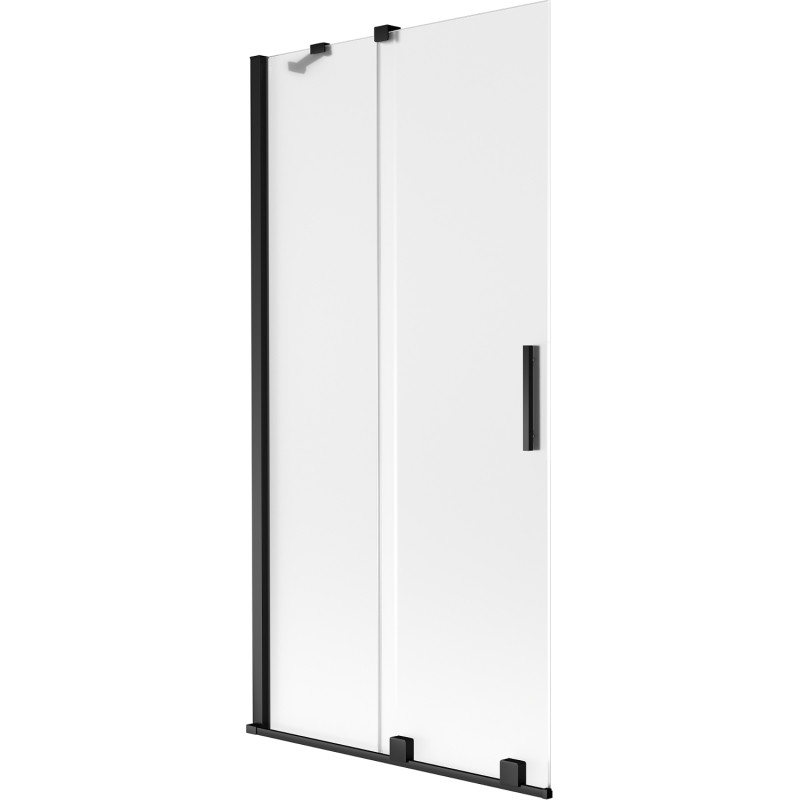 Mexen Velar kaheosaline vannisein, lükanduks, 95 x 150 cm, matt must - 896-095-000-31-70