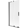 Mexen Velar Duschwandschirm 2-flügelig, verschiebbar 95 x 150 cm, matt, schwarz - 896-095-000-31-70