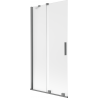 Mexen Velar Duschabtrennung 2-flügelig, verschiebbar 95 x 150 cm, Mattglas, Gun Metal - 896-095-000-31-95