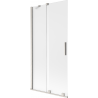 Mexen Velar 2-flügelige, verschiebbare Badewannenwand 95 x 150 cm, matt, gebürsteter Nickel - 896-095-000-31-97