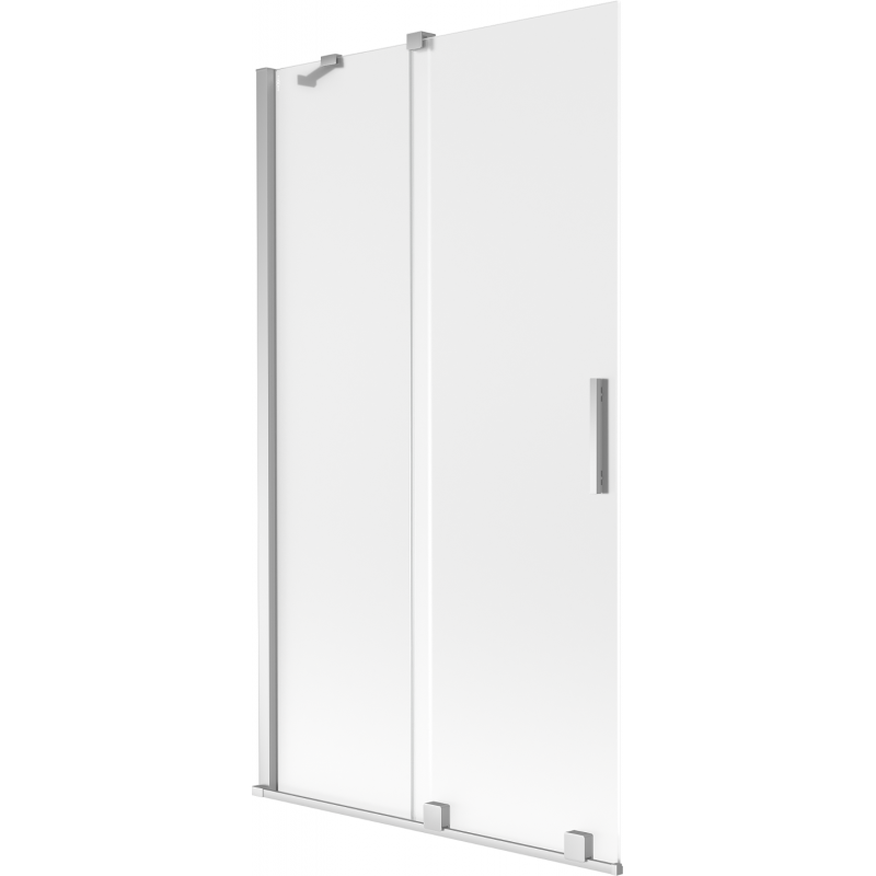 Mexen Velar divisória de banho deslizante de 2 painéis 100 x 150 cm, fosco, cromado - 896-100-000-31-01