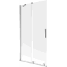 Mexen Velar paroi de baignoire à 2 vantaux coulissants 100 x 150 cm, givre, chrome - 896-100-000-31-01