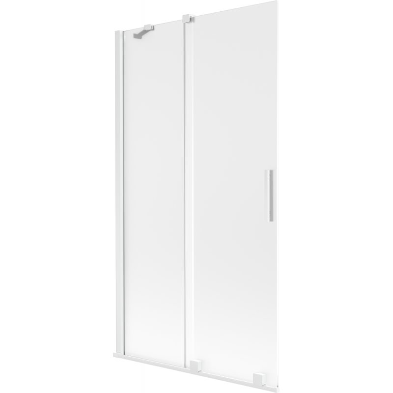 Mexen Velar 2-panel sliding bath screen 100 x 150 cm, frosted, white - 896-100-000-31-20