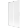 Mexen Velar 2-flügelige verschiebbare Badewannenabtrennung 100 x 150 cm, matt, weiß - 896-100-000-31-20