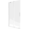 Mexen Velar 2-panel sliding bath screen 100 x 150 cm, frosted, white - 896-100-000-31-20