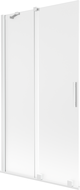 Mexen Velar paratia per doccia 2-ante scorrevole 100 x 150 cm, ghiaccio, bianco - 896-100-000-31-20