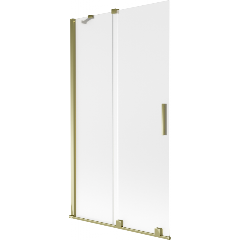 Mexen Velar Duschwand 2-flügelig, verschiebbar 100 x 150 cm, matt, gold - 896-100-000-31-50