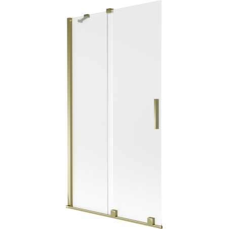 Mexen Velar Duschwand 2-flügelig, verschiebbar 100 x 150 cm, matt, gold - 896-100-000-31-50