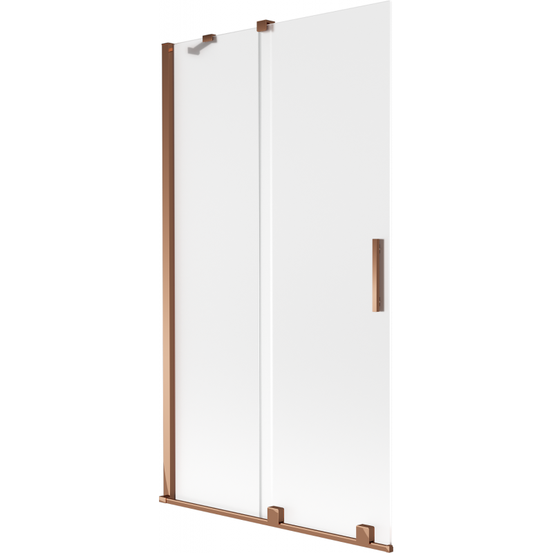 Mexen Velar duschvägg 2-delad skjutbar 100 x 150 cm, frost, roséguld - 896-100-000-31-60