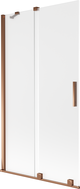 Mexen Velar vannitoa lainurk 2-osaline libistatav 100 x 150 cm, kirgas, roosakuld - 896-100-000-31-60