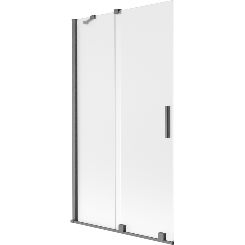 Mexen Velar 2-panel slide shower screen 100 x 150 cm, frosted, brushed gun gray - 896-100-000-31-66