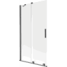 Mexen Velar 2-panel slide shower screen 100 x 150 cm, frosted, brushed gun gray - 896-100-000-31-66