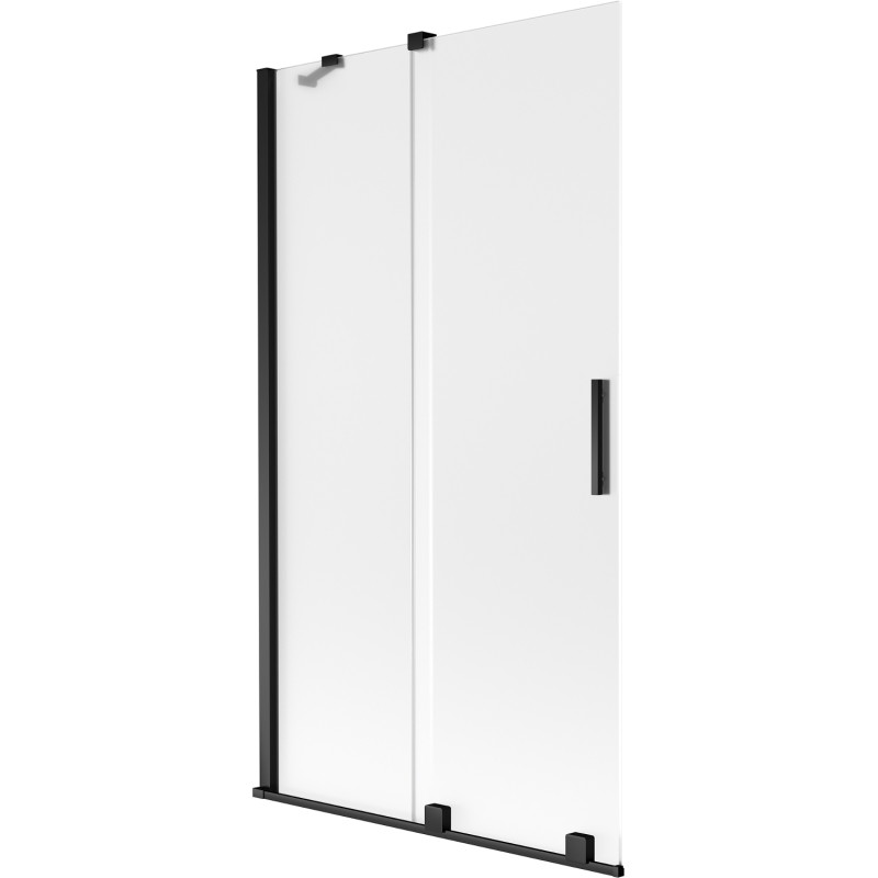 Mexen Velar dvokrilni klizni paravan za kadu 100 x 150 cm, matirano, crno - 896-100-000-31-70