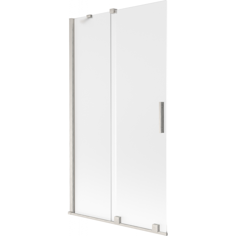 Mexen Velar parede de banho de duas folhas deslizantes 100 x 150 cm, fosco, níquel escovado - 896-100-000-31-97