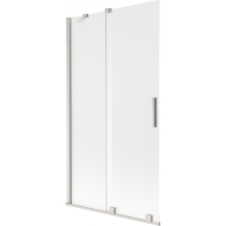 Mexen Velar parede de banho de duas folhas deslizantes 100 x 150 cm, fosco, níquel escovado - 896-100-000-31-97