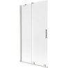Mexen Velar vannivenna 2-osaline lükanduks 100 x 150 cm, härmas, harjatud nikkel - 896-100-000-31-97
