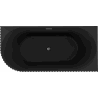 Mexen Gia vasca da bagno autoportante angolare con scanalature destra 150 x 75 cm, nero opaco, scarico gun metal